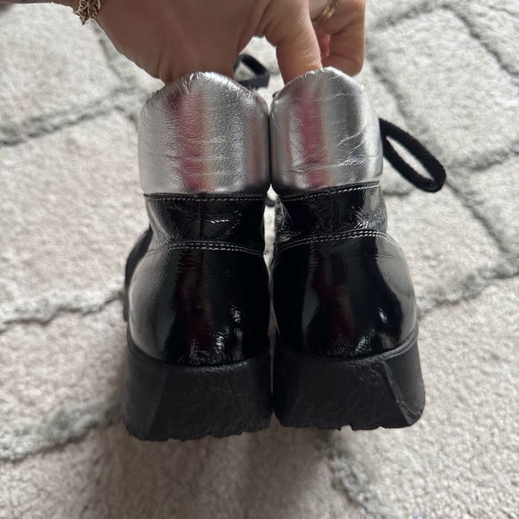 Kandahar black combat boots lace up Urban Hikers silver 38 / 7.5 - Picture 10 of 12